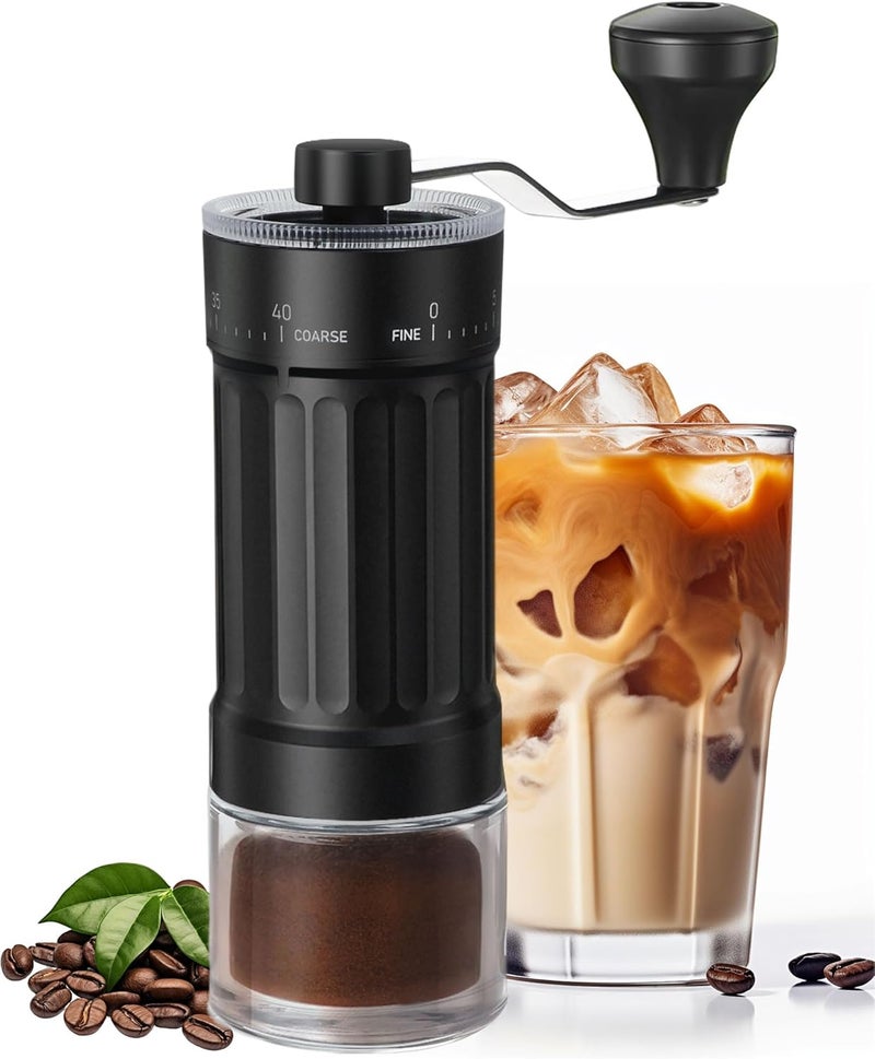 GCCTXG GCCTXC Manual Coffee Grinder with Ceramic Burr Handheld Hand Crank Espresso Grinder for Coarse Drip Fine Pour Over French Press Small Portable for Travel Camping Quiet Adjustable with Grind Settings - Image 1